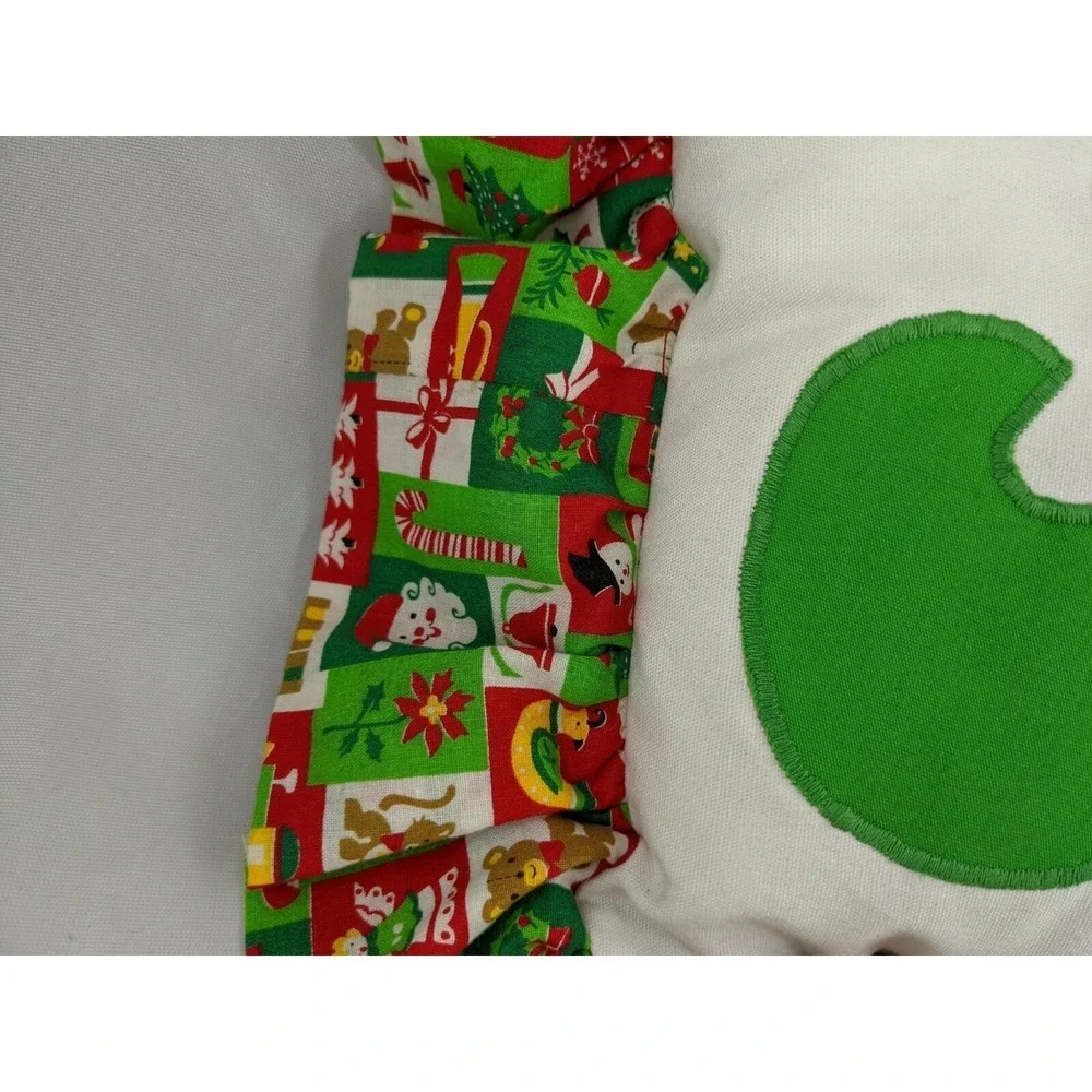 Christmas JOY‎ Throw Pillow About 13x 11 Inch Homemade Stuffed